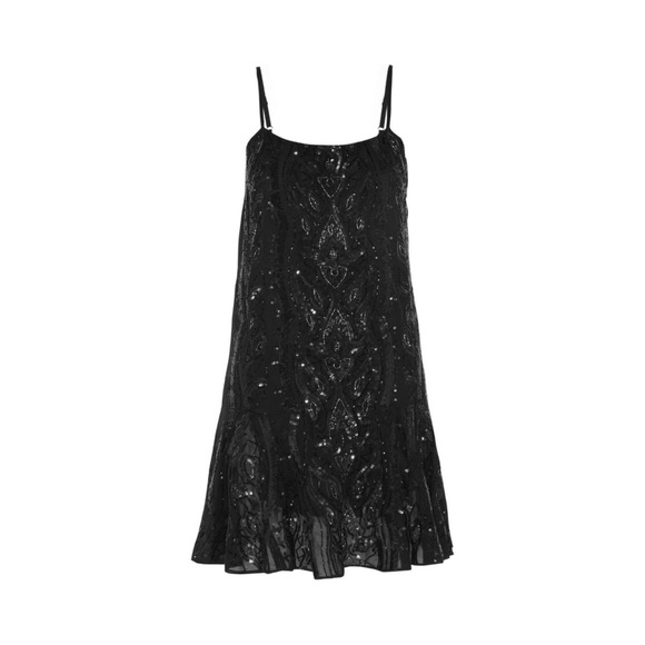 Needle & Thread Ebony Sequined Crepe Dress - Picture 1 of 13